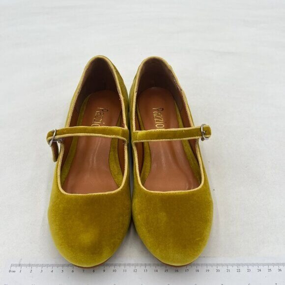 Pazzion Yellow Cute Closed Round Toe Mary Janes Comfortable Strap Buckled Shoes - Picture 3 of 8